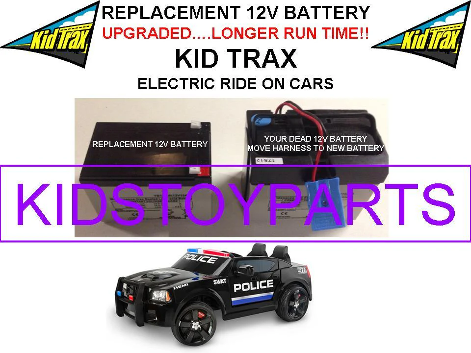 12 Volt Replacement Battery for Kids Dodge SWAT Car Trax with Extended Runtime - Image 2