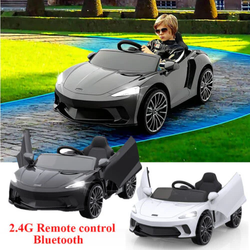 Double Door 12V Electric Ride-On Car for Kids with 2 Speed Options - Image 2