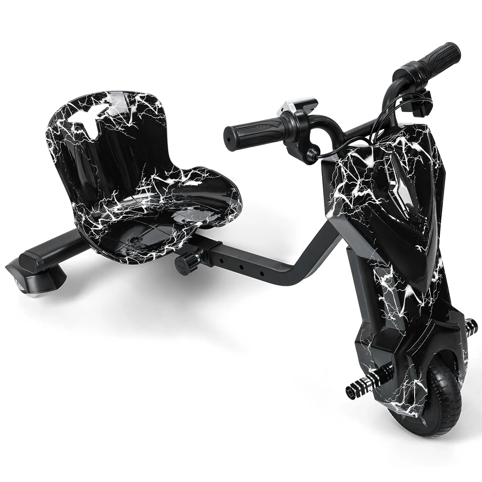 Drift Trike with Light, Adjustable Seat, High Impact Pneumatic Wheels Tricycle - Image 4