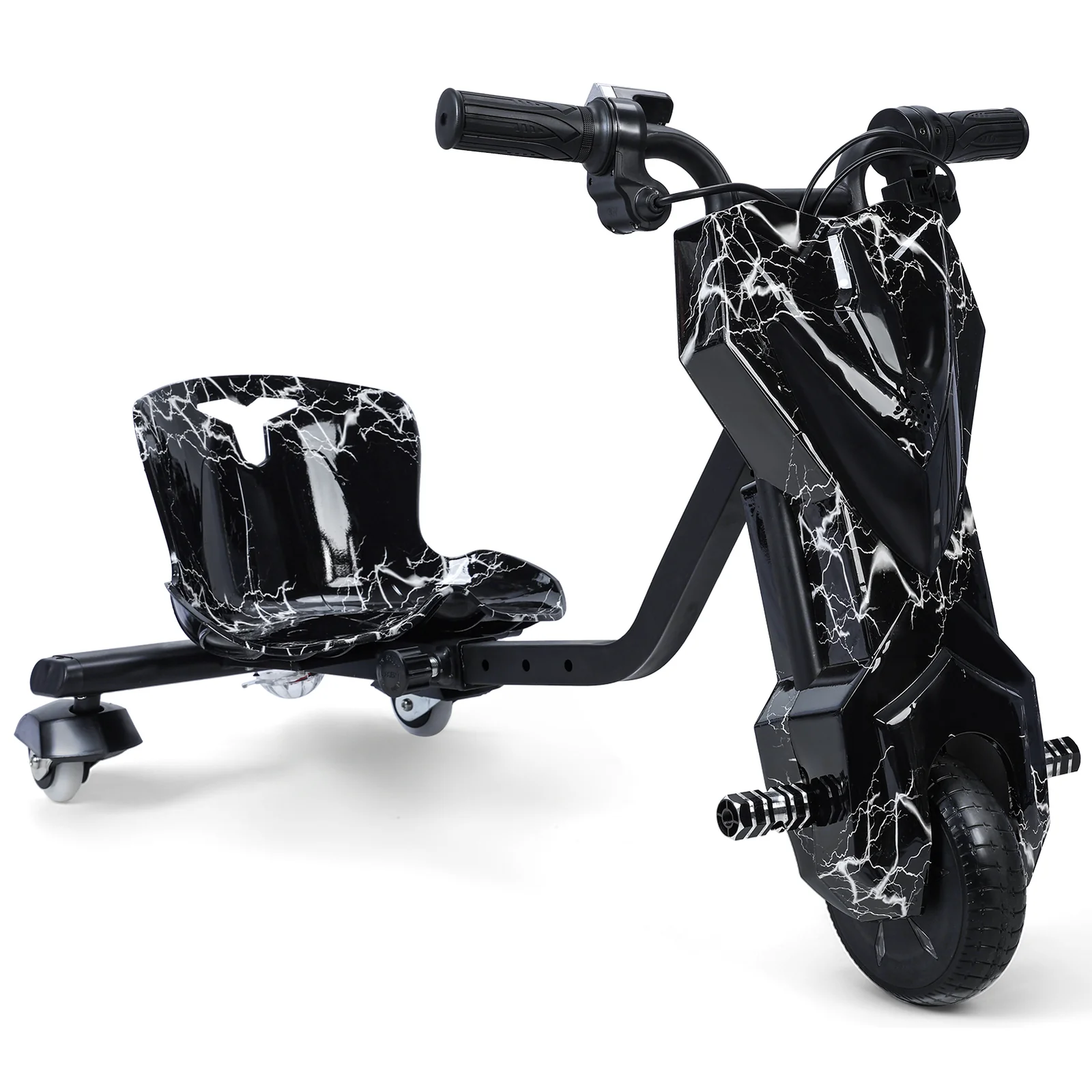 Drift Trike with Light, Adjustable Seat, High Impact Pneumatic Wheels Tricycle - Image 5