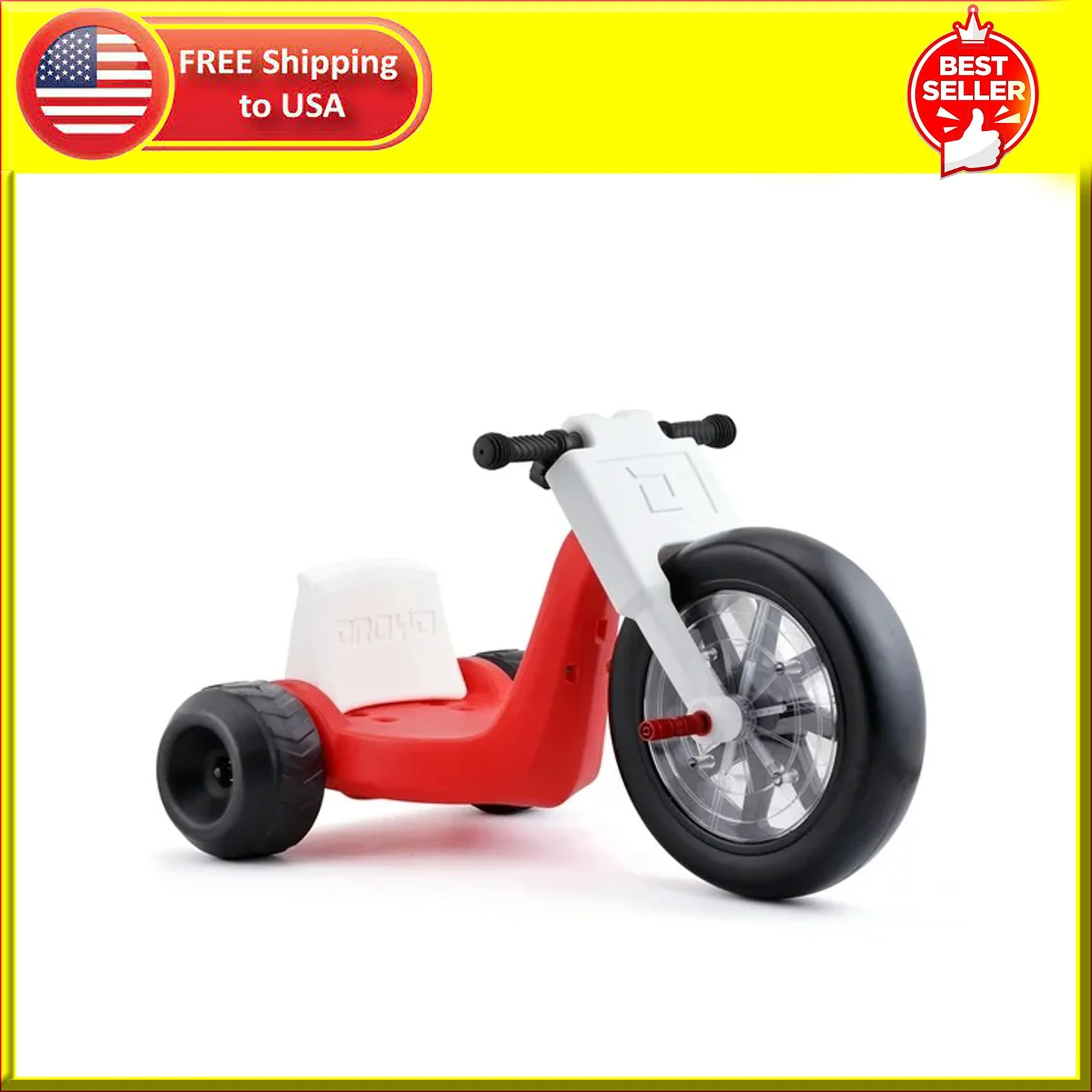 Electric Red Ride-On Powered Trike for Kids - Image 13