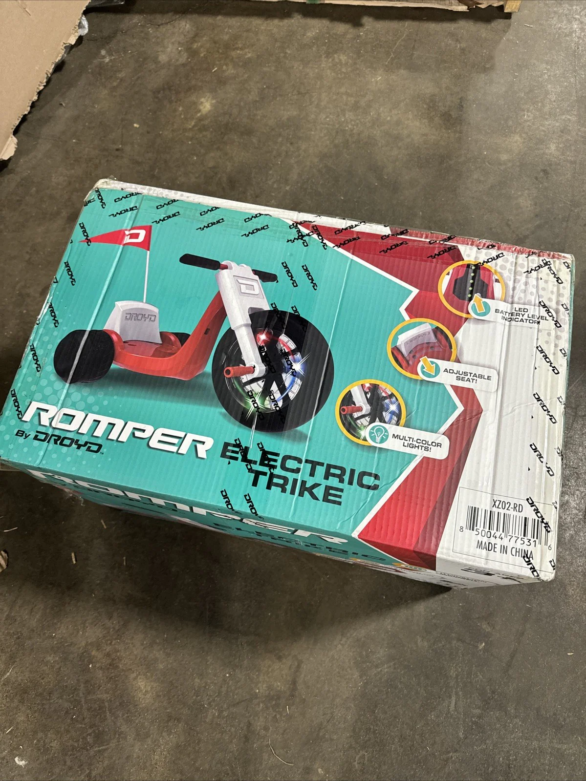 Electric Red Ride-On Trike for Kids with Powered Motor