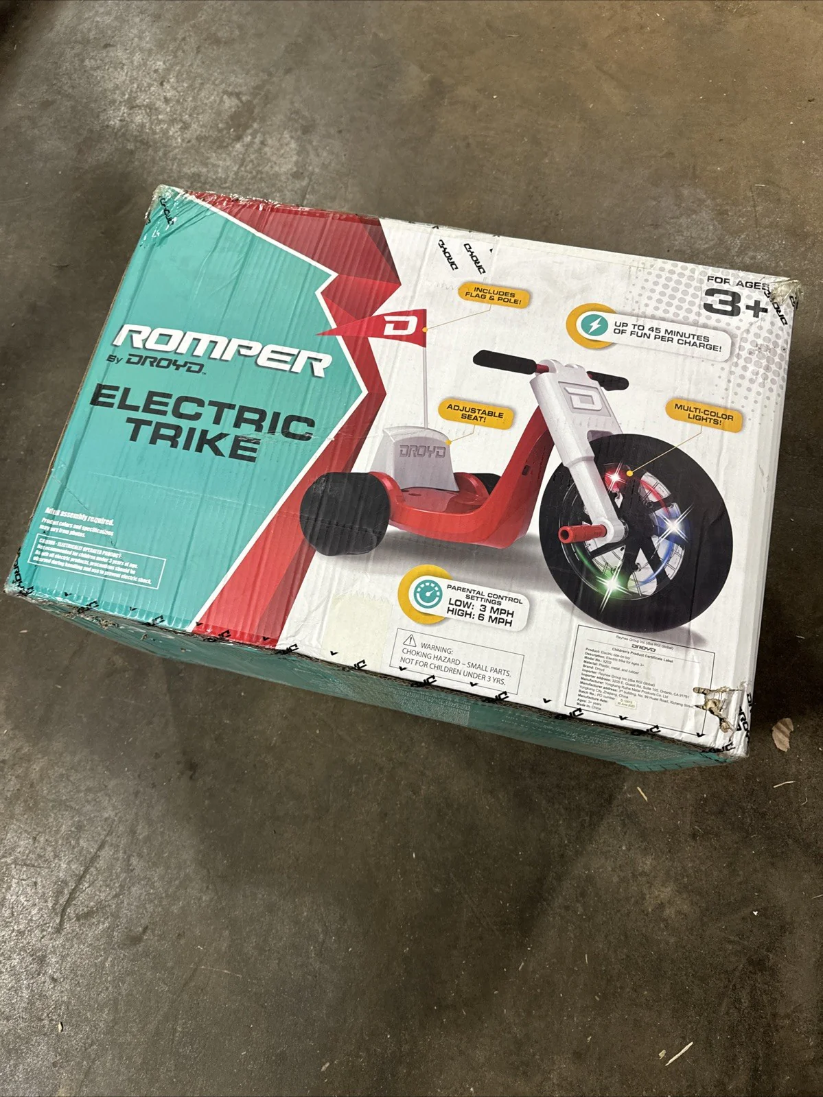 Electric Red Ride-On Trike for Kids with Powered Motor - Image 2