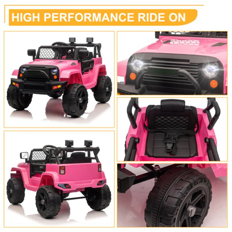 Dual-Drive Ride-On Jeep for Kids 12V 4.5Ah with 2.4GHz Remote Control - Image 2