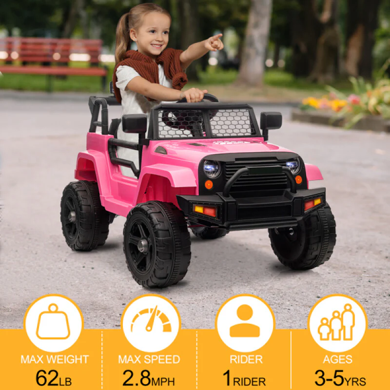 Dual-Drive Ride-On Jeep for Kids 12V 4.5Ah with 2.4GHz Remote Control - Image 4