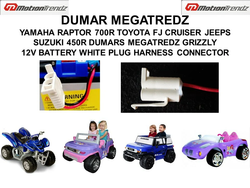 12V Battery Plug Harness for Yamaha Raptor FJ Cruiser Motion Trendz Megatredz Dumar