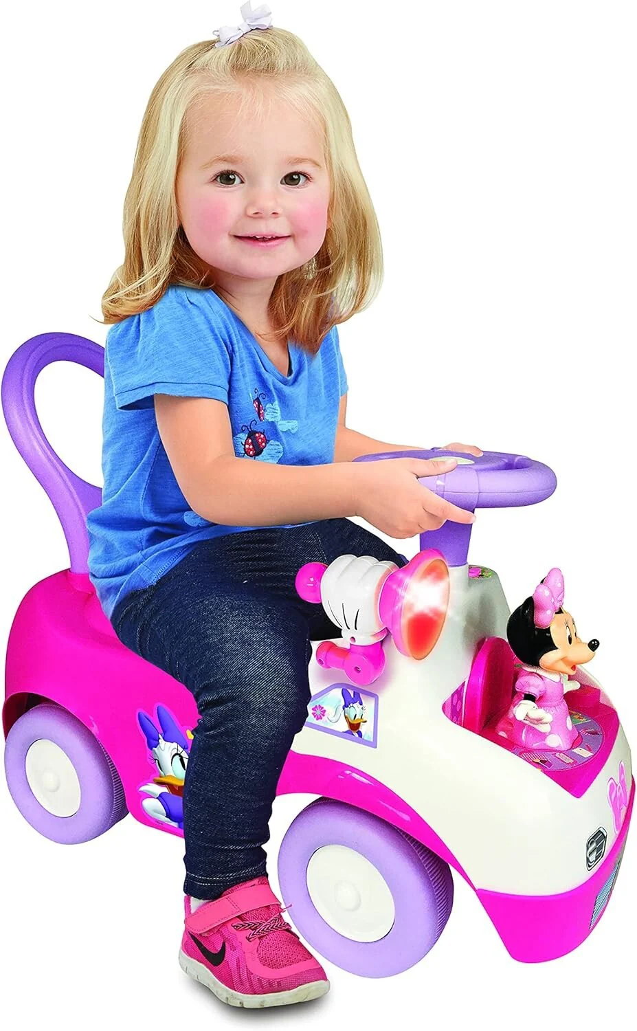 Durable Minnie Mouse Ride-On Toy with Interactive Lights and Sounds for Ages 2+ - Image 2