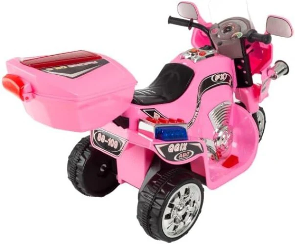 Durable Pink Electric 3-Wheel Motorcycle for Kids Ages 3-6 with Safe Design - Image 4