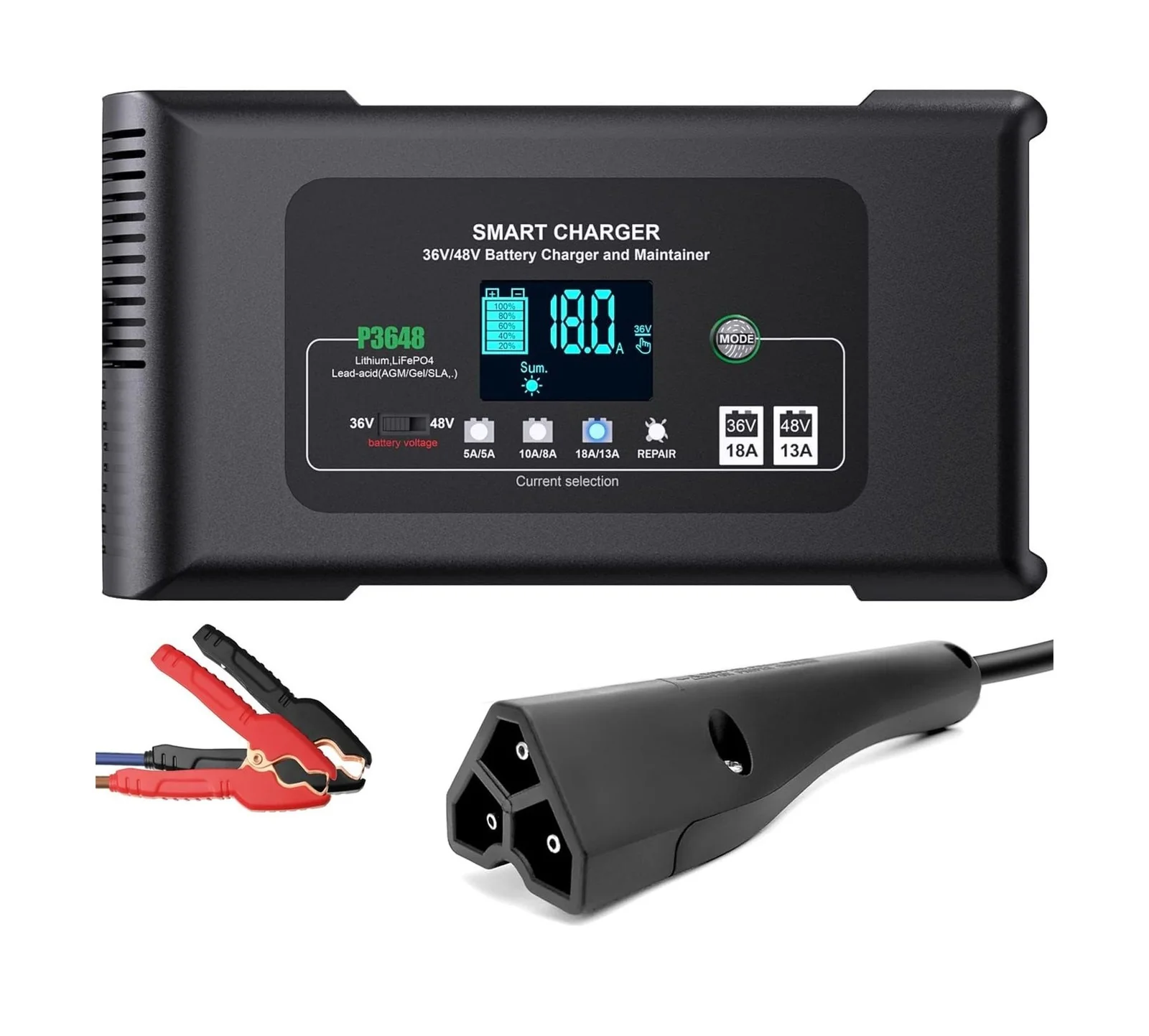 E-Z-GO Elite Lithium Golf Cart Battery Charger 36V 48V Smart Fully Automatic
