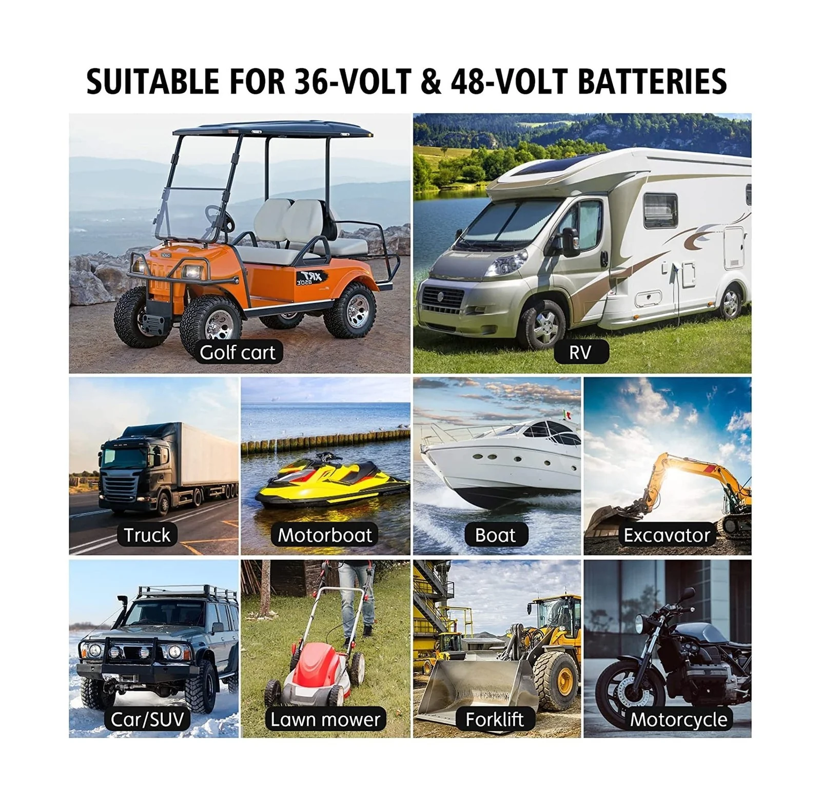 E-Z-GO Elite Lithium Golf Cart Battery Charger 36V 48V Smart Fully Automatic - Image 3