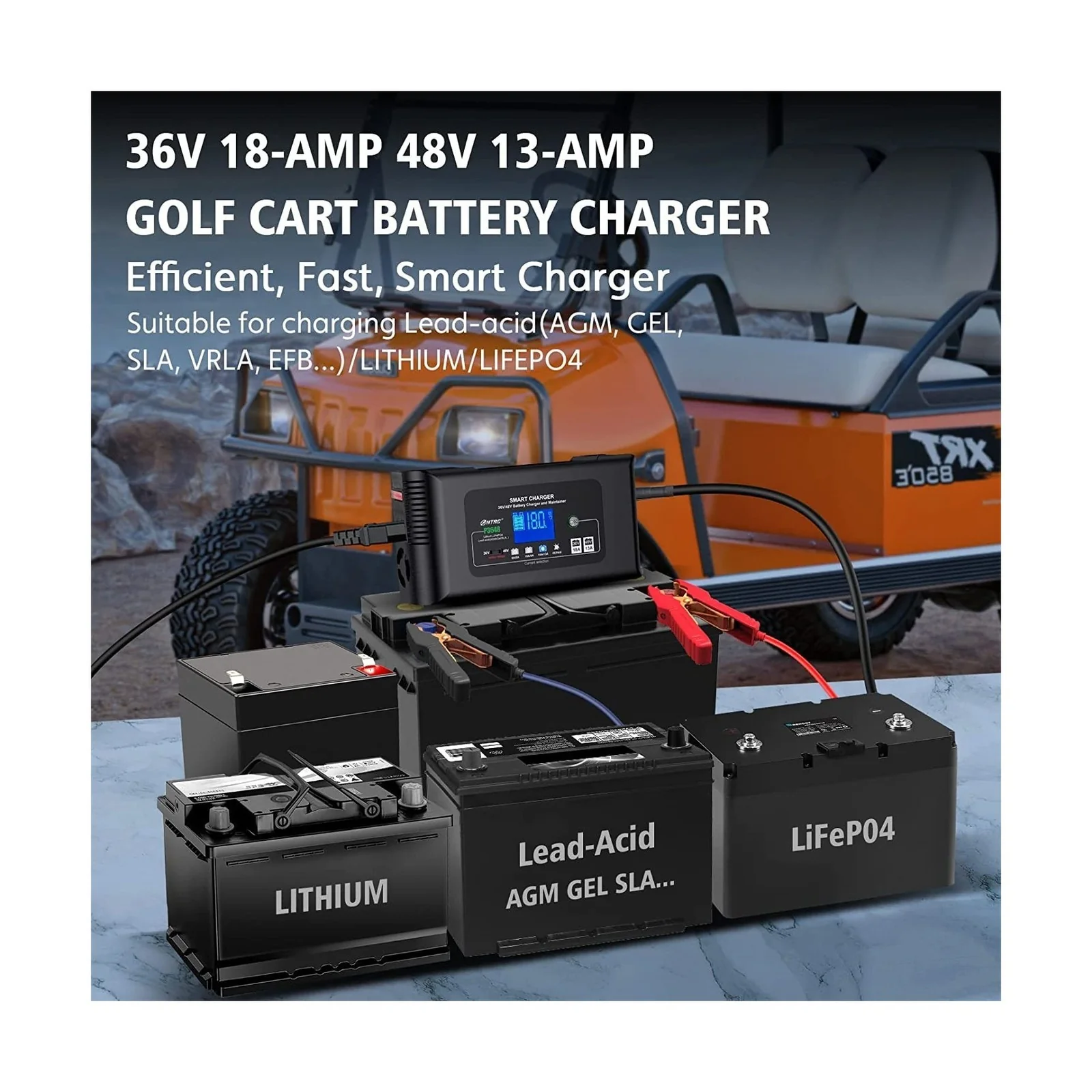 E-Z-GO Elite Lithium Golf Cart Battery Charger 36V 48V Smart Fully Automatic - Image 4