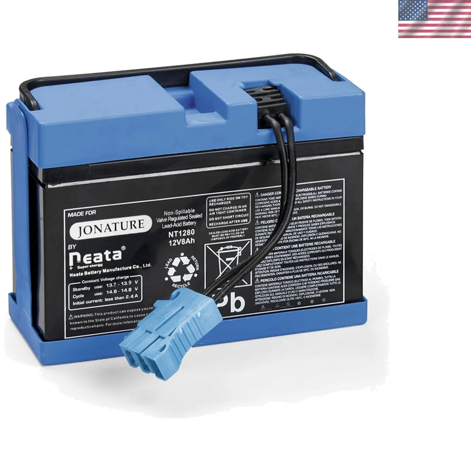 12V 8AH Replacement Battery Compatible with Peg Perego Easy Install - Image 3