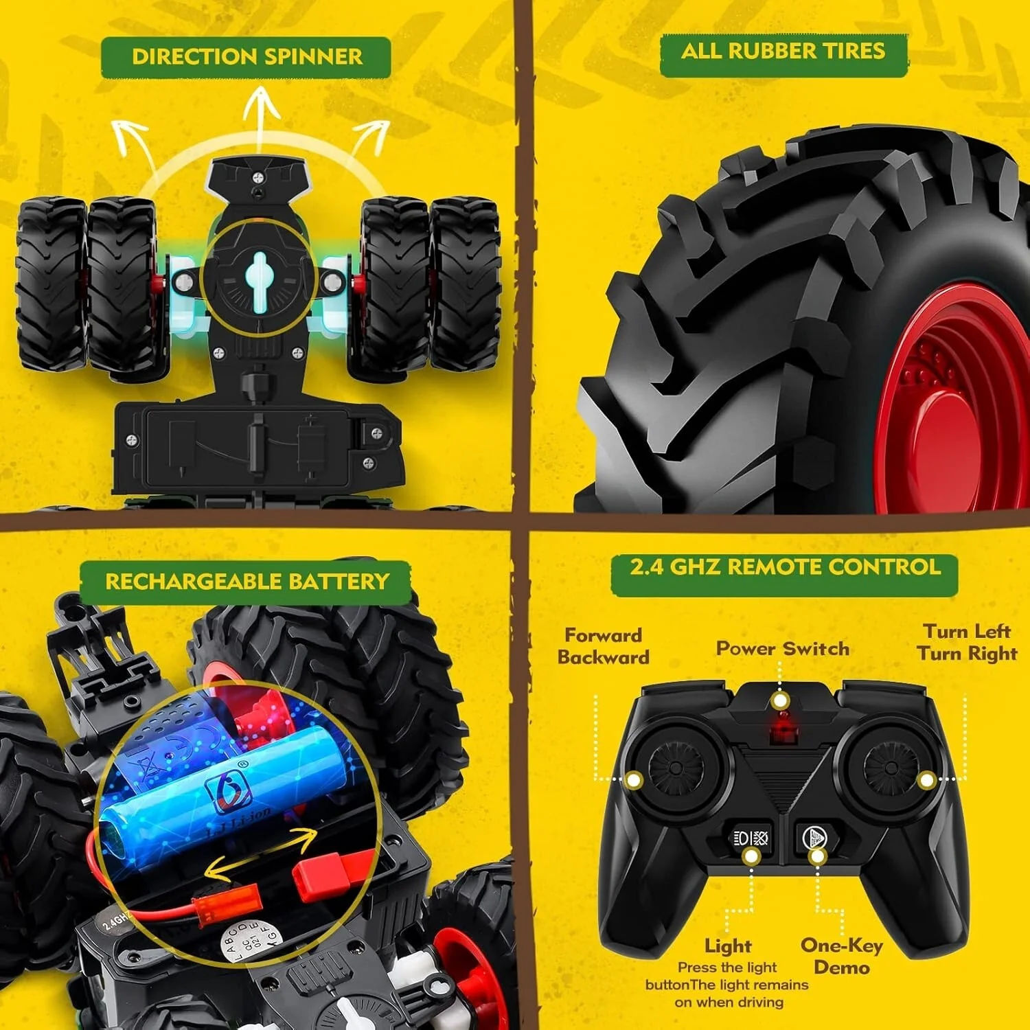 Educational RC Tractor Toy for Toddlers with 8 Wheels Suitable for Ages 3-9 - Image 9