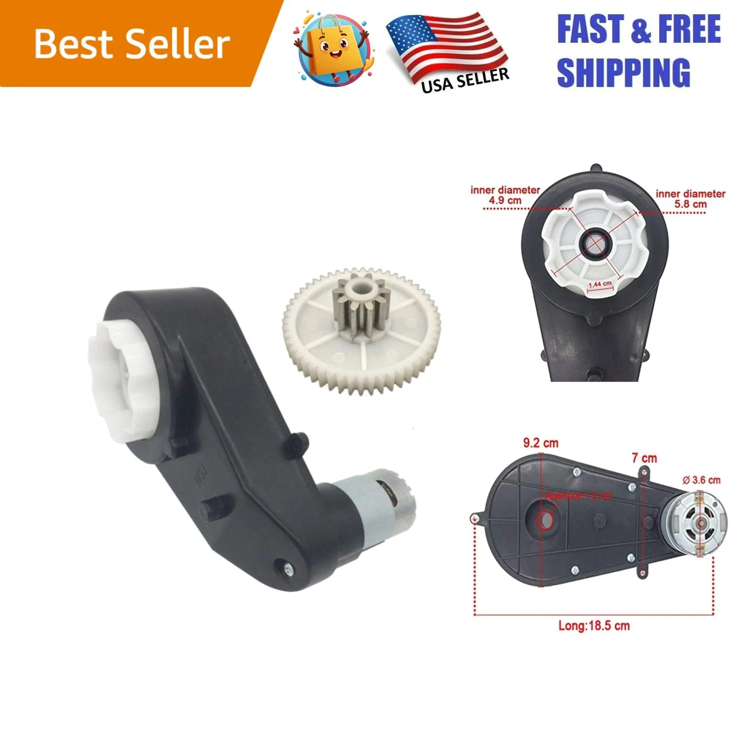 24V DC 30000RPM Motor for Easy Installation in Kids Ride-On Toys