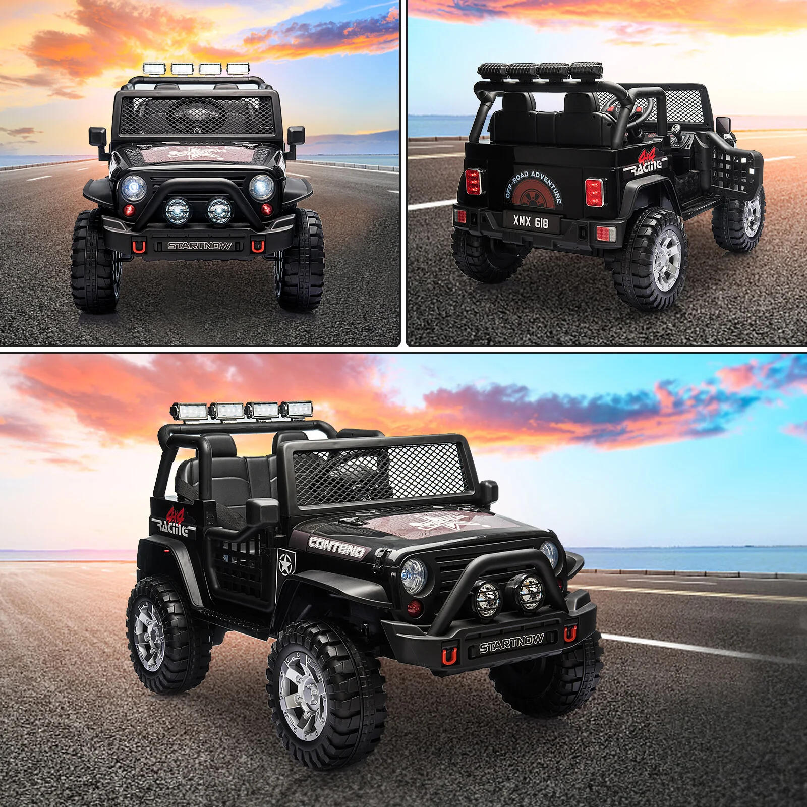 12V Electric 2-Seater Kids Ride-On Jeep Toy with USB, Bluetooth, and Remote Control - Image 11