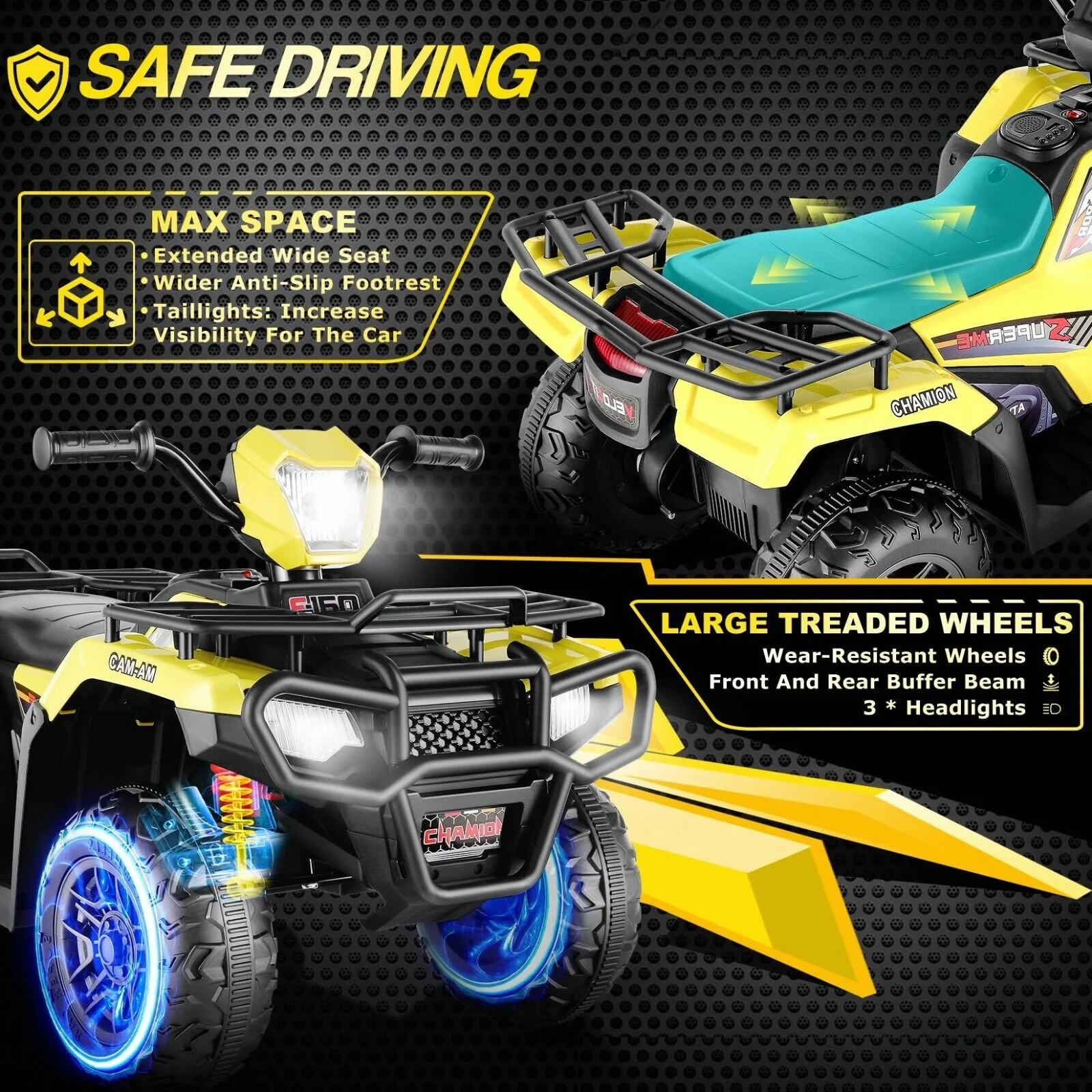 Electric 12V ATV Quad for Kids with 2 Speeds and 2x30W Motor - Image 23
