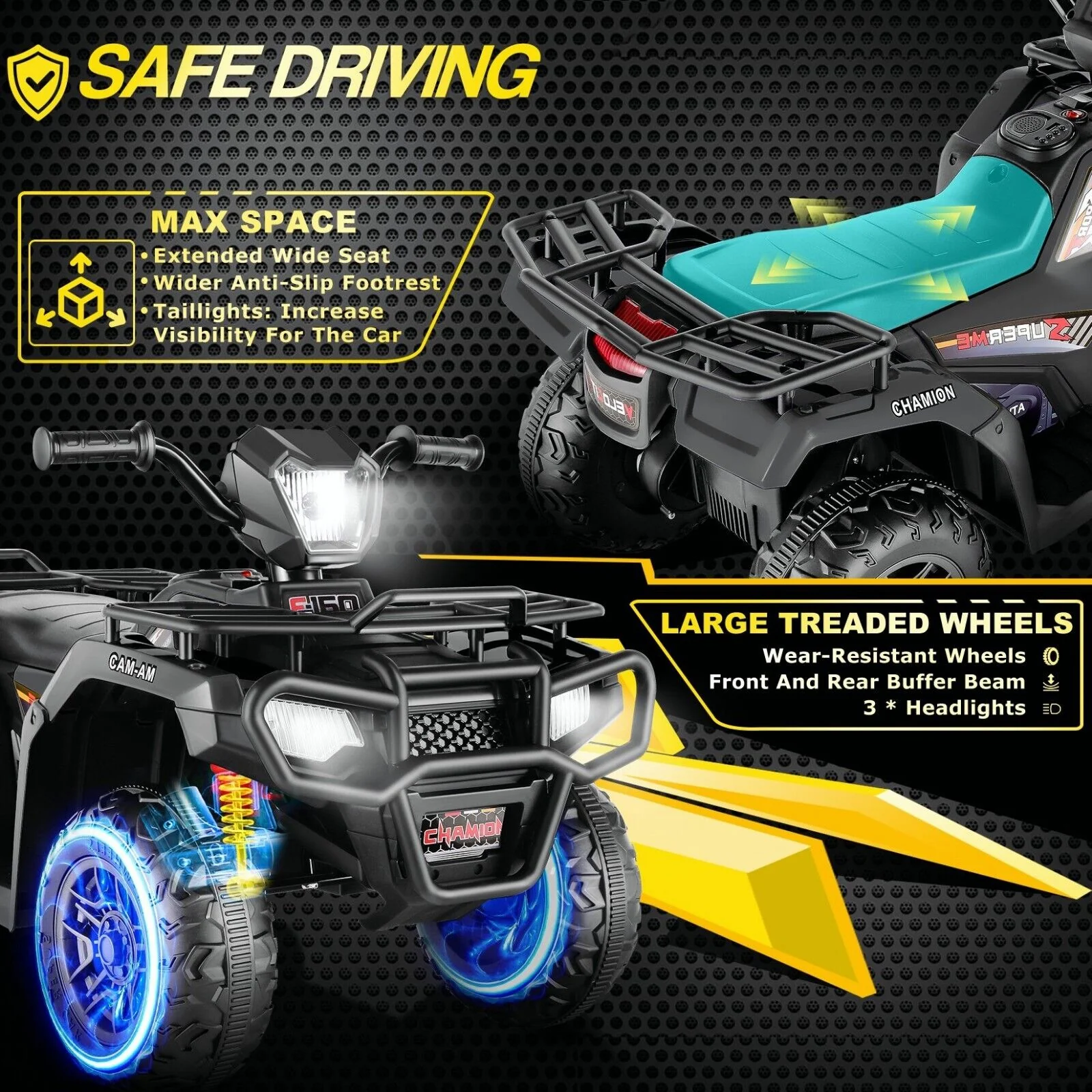 Electric 12V ATV Quad for Kids with 2 Speeds and 2x30W Motor - Image 53