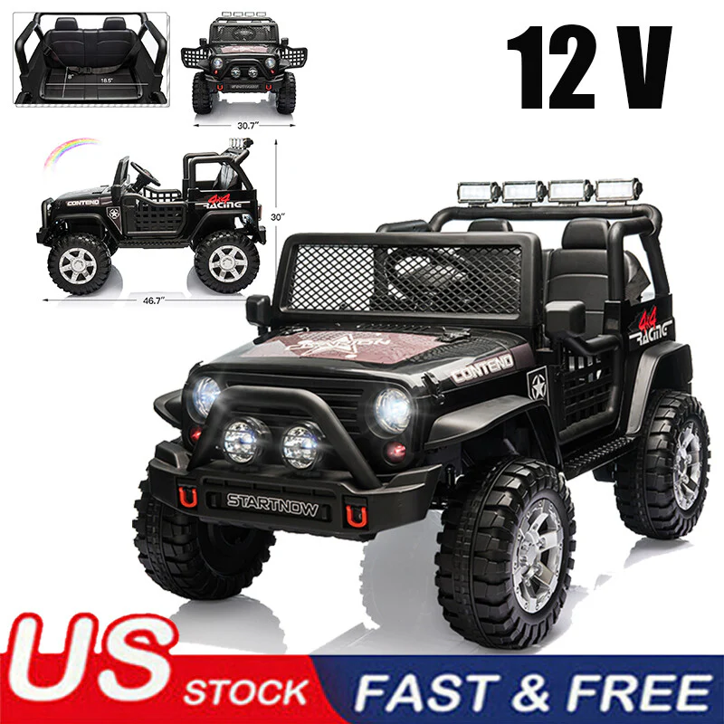 12V Electric Kids Ride-On Jeep Car 2-Seater with Bluetooth and Remote Control Battery Powered - Image 12