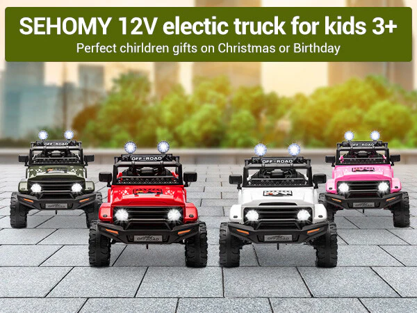 12V Electric Kids Ride-On Jeep Truck Toy Vehicle with Remote Control, 2-Seater - Image 9