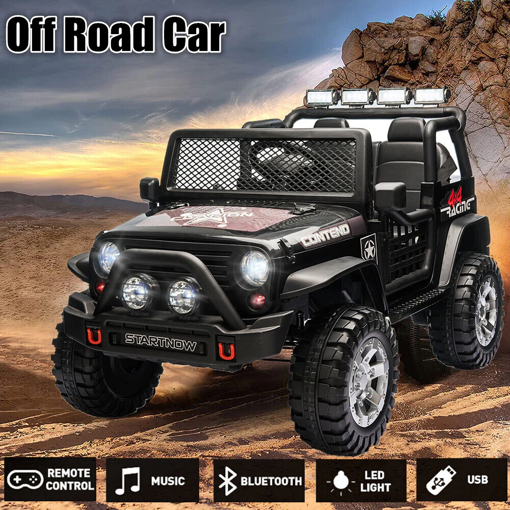 12V Electric Kids Ride-On Off-Road Jeep Truck Toy with Remote Control, 2-Seater - Image 4