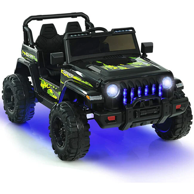12V Electric Kids Ride-On Jeep Truck Car with LED Lights, 2-Seater, 2.4G Remote Control - Image 13