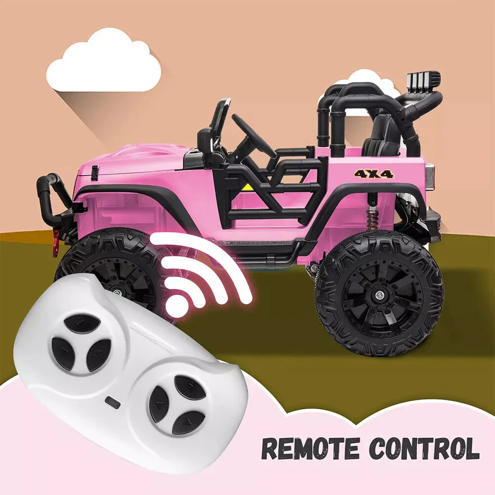 12V Electric Kids Ride-On Jeep Truck Car with Remote Control, LED Lights, MP3, and 2 Seats - Image 6
