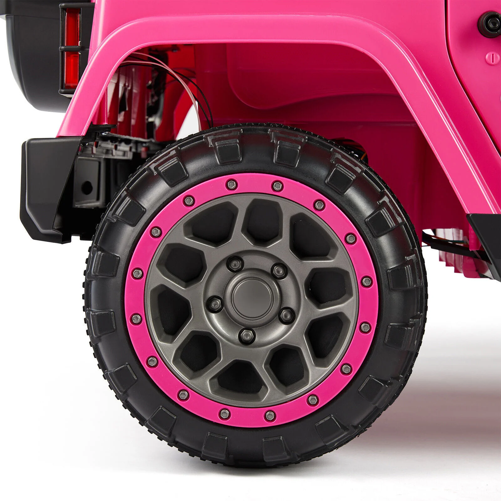 Electric 12V Pink Kids Ride On Jeep with USB, LED, Bluetooth, and RC Control - Image 19