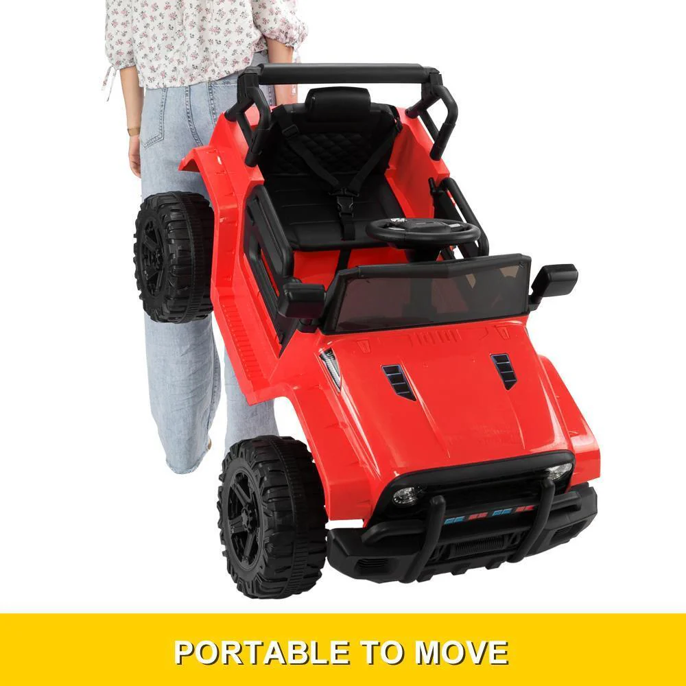 Electric 12V Red Kids Ride-On Truck with 2.4G Remote Control and 3 Speed Modes - Image 11