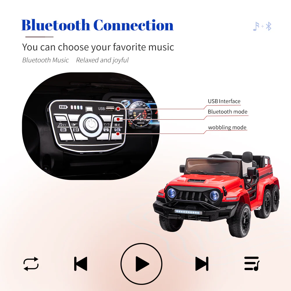 Electric 2-Door Kids Ride On Car with Remote Control, MP3 Player, and LED Lights - 24V - Image 6