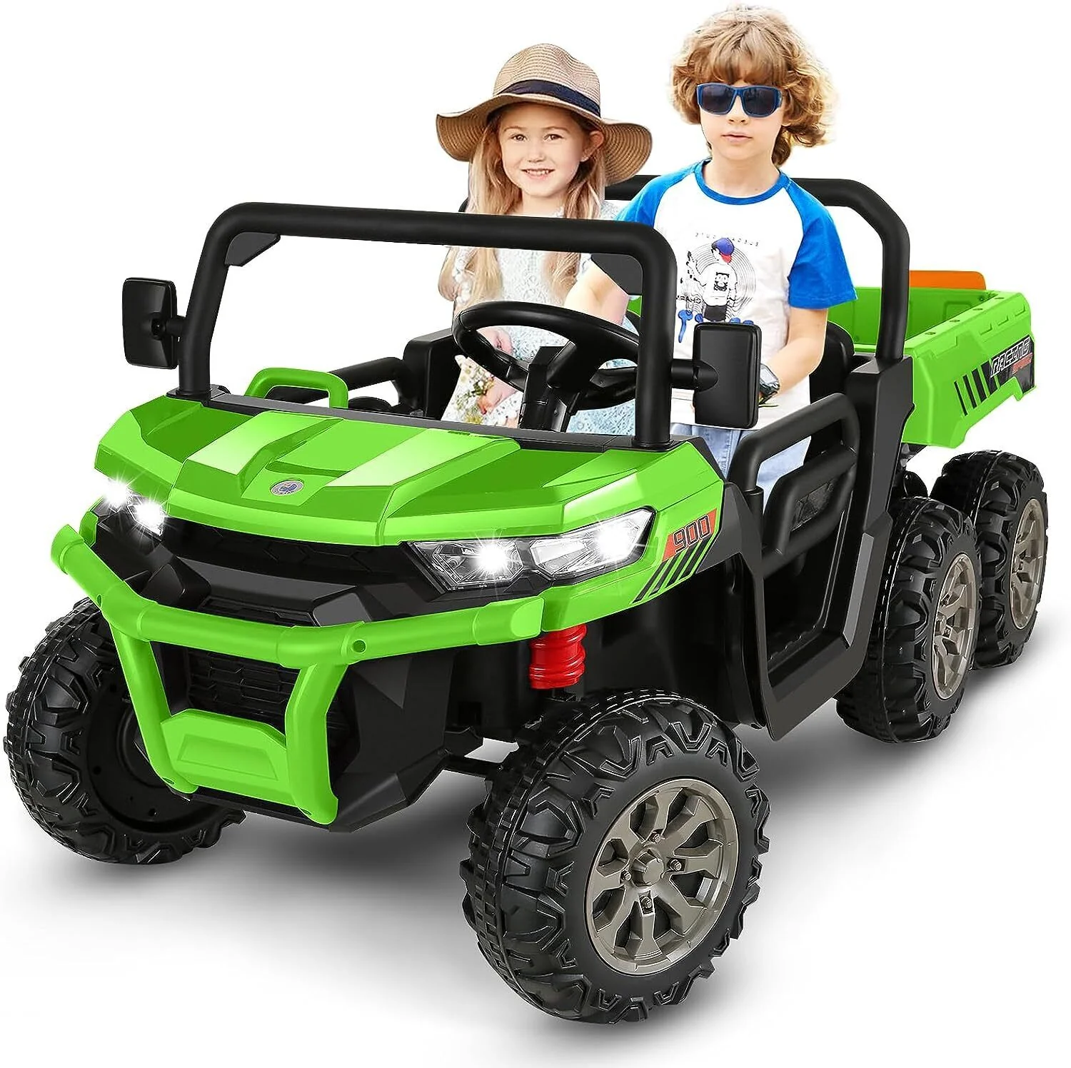 Electric 2 Seater Dump Truck Ride-On Car with Remote Control and Working Dump Bed and Shovel - Image 55
