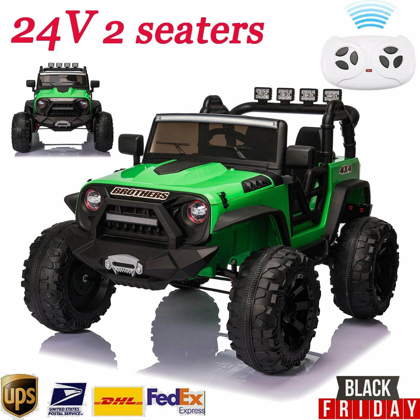 Electric 2-Seater Kids Ride On Truck with Parent Remote Control - Battery Powered Car Toy - Image 3