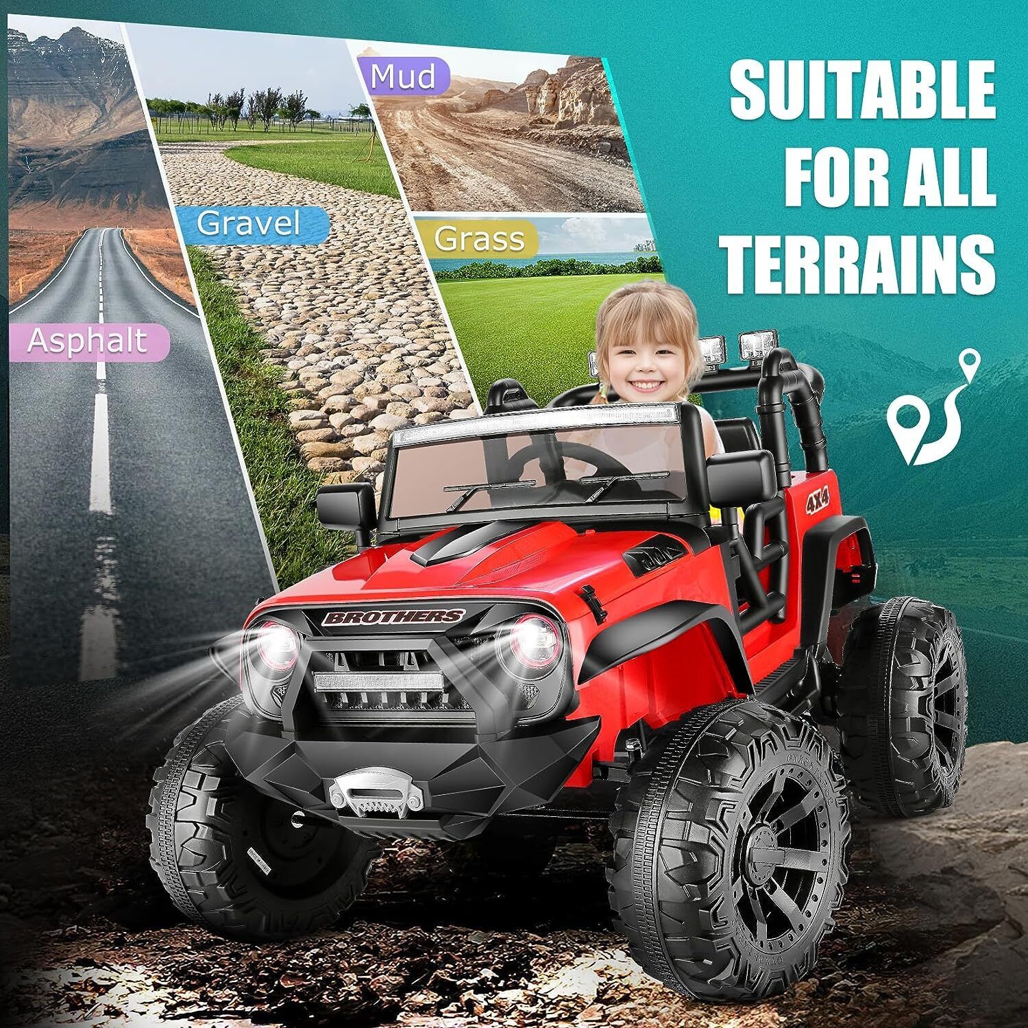 Electric 2-Seater Ride On Car for Kids with Remote Control - 24V 2x200W 2WD Toy Vehicle - Image 17