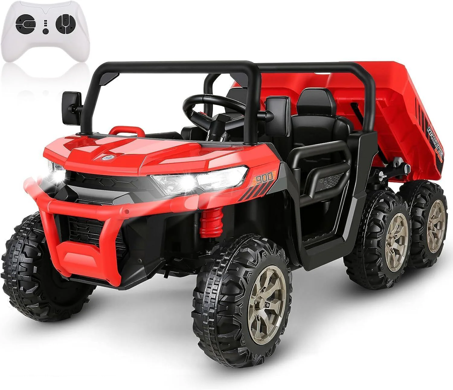 Electric 2 Seater Ride On Car with Dump Trailer - 24V Battery Powered 4WD Toy Tractor - Image 22