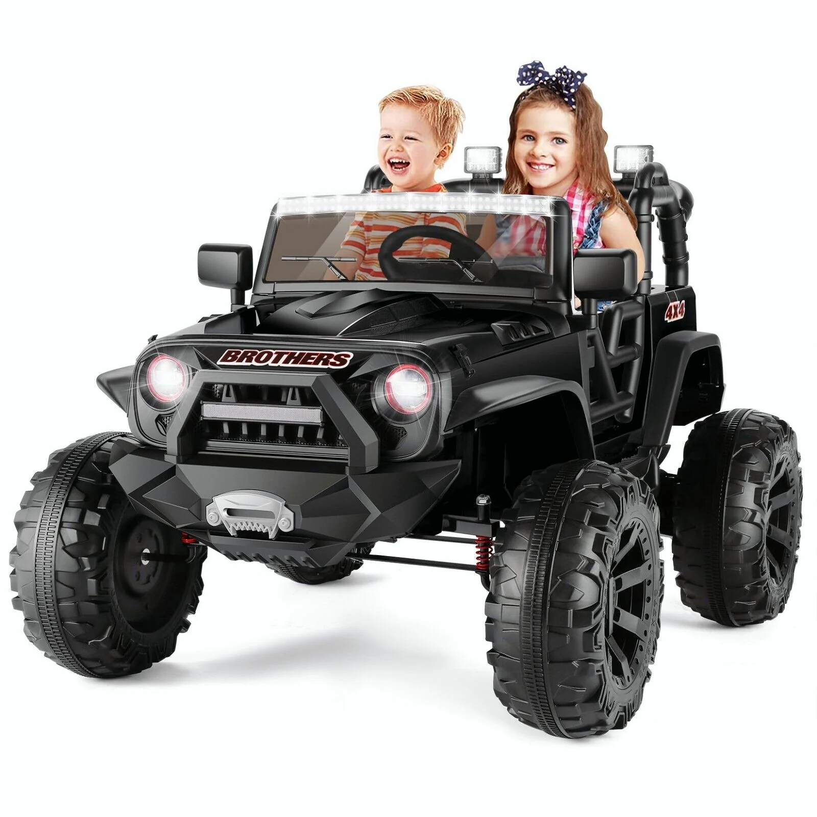 Electric 2-Seater Truck Toy for Kids with Remote Control - 2x200W 24V Power