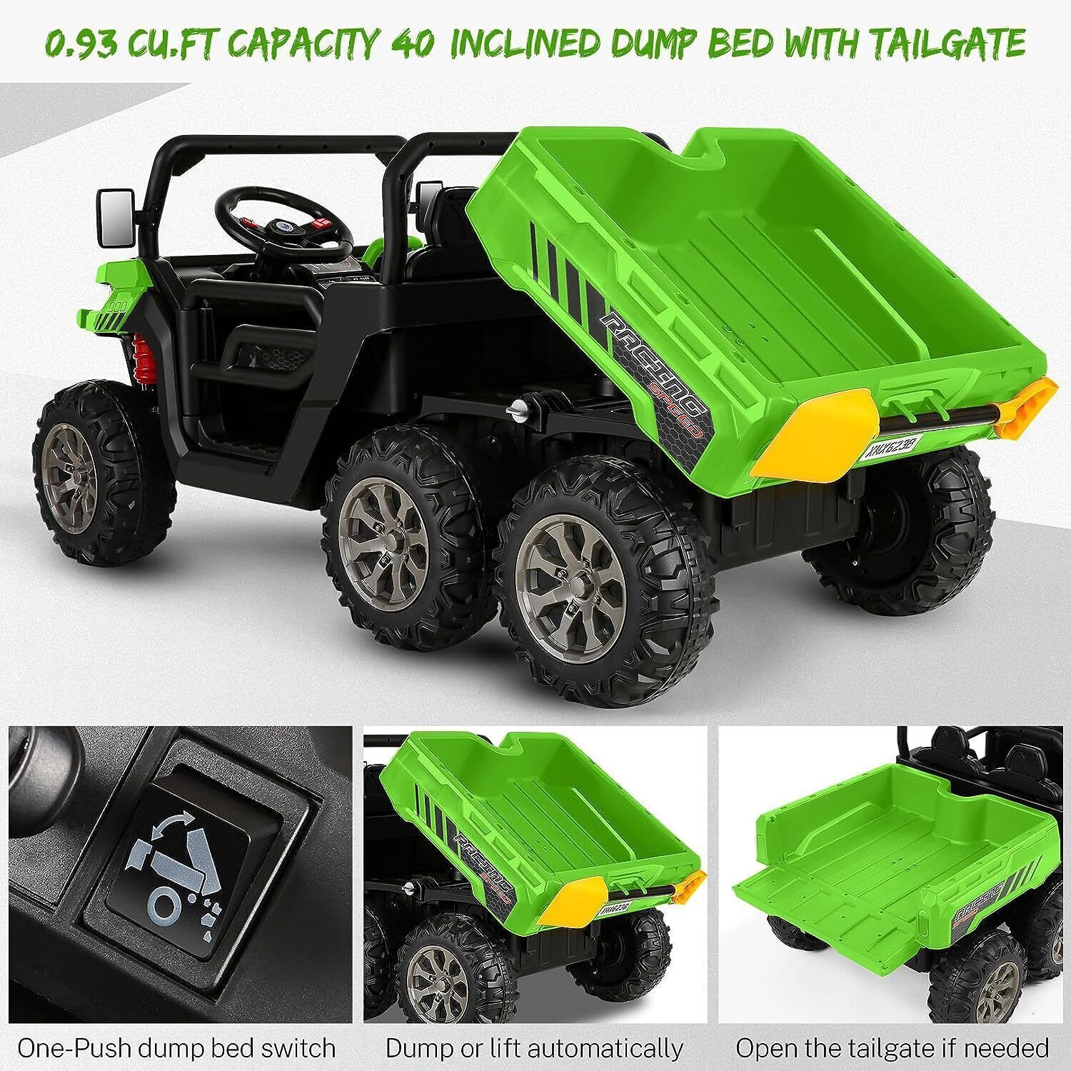 Electric 24V 4WD UTV Dump Truck Car for Kids with Dump Bed - 2 Seater Ride-On Toy - Image 20