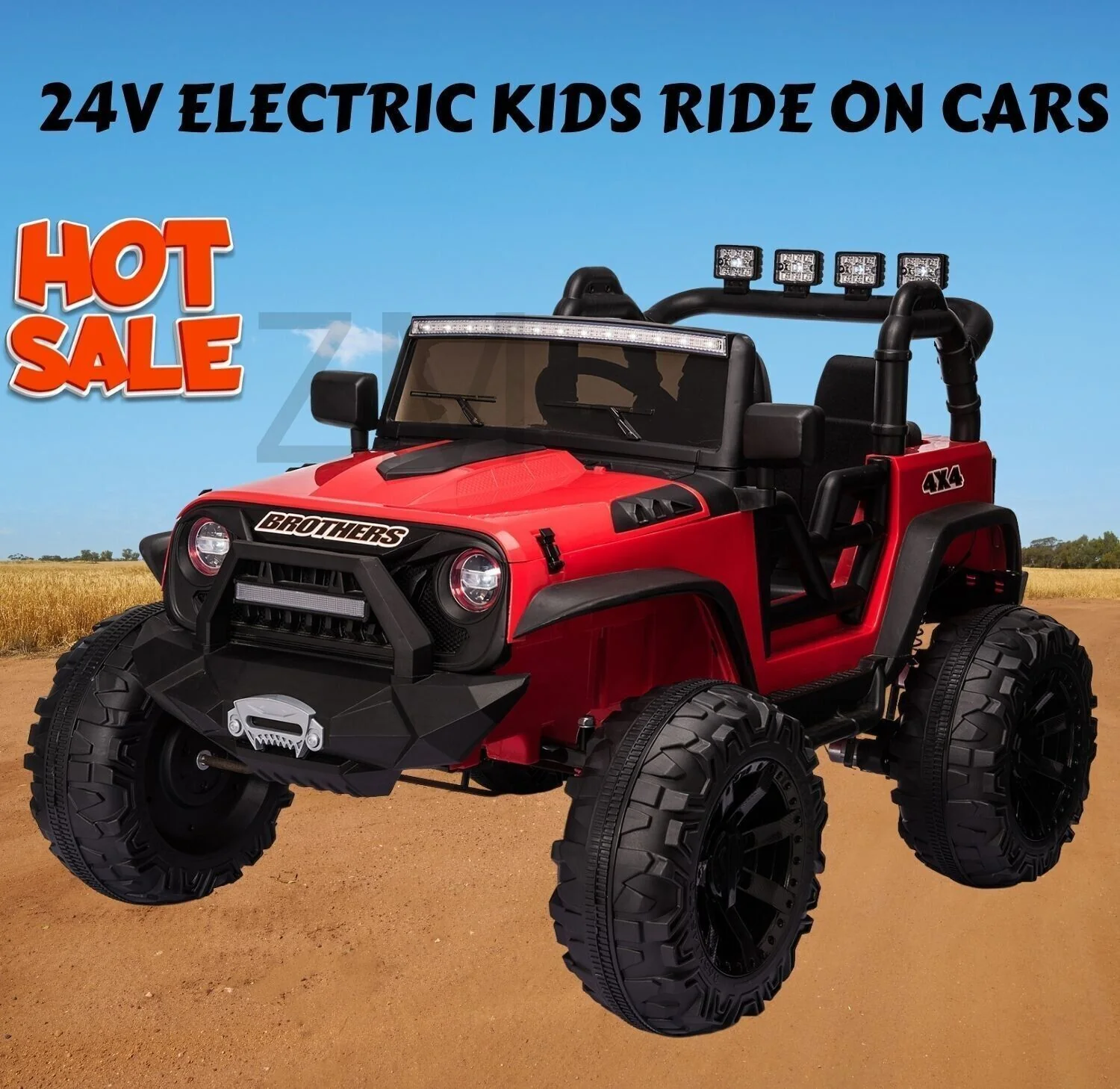 Electric 24V Battery Kids Ride On Car Toy Jeep with USB, Bluetooth, and Remote Control Features - Image 3