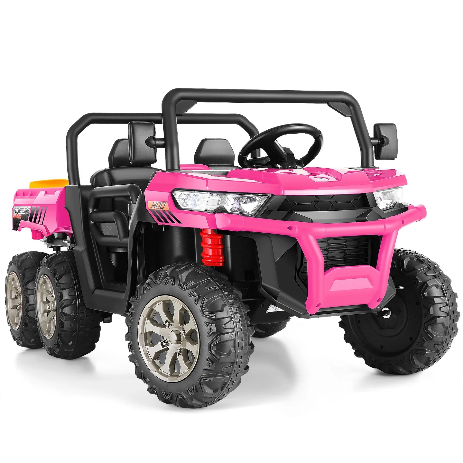 24V Electric 4WD Kids Ride-On Dump Truck Toy with 2 Seats and 6 Wheels - Image 5