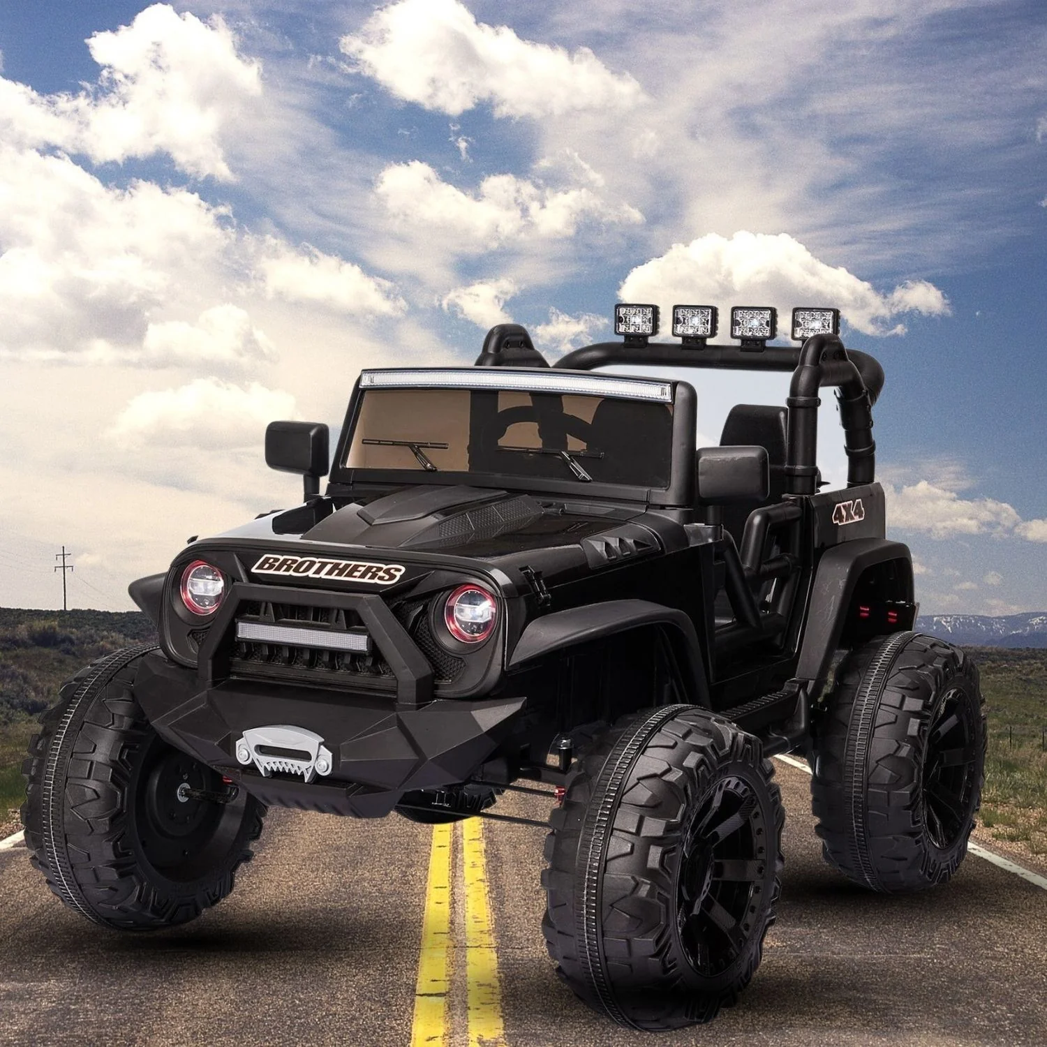 24V Electric Kids Ride-On Jeep Car with 400W Motor, 9AH Battery, Remote Control, and 3-Speed Settings - Image 2