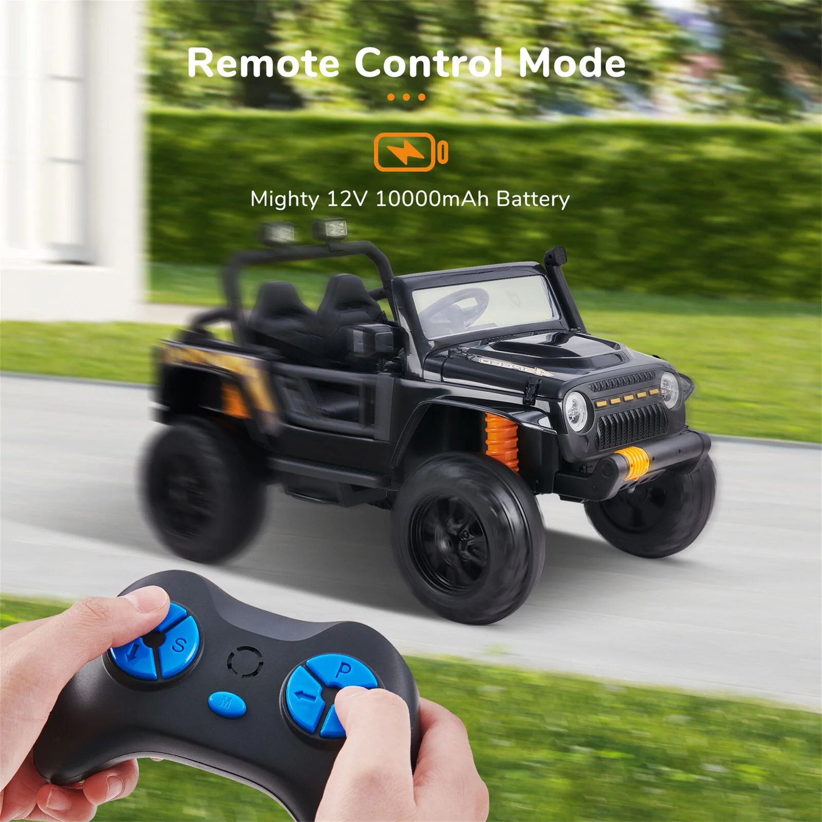 Electric 3-Speed Kids Ride-On Car with MP3, LED Lights, and Parental Remote Control - White - Image 7