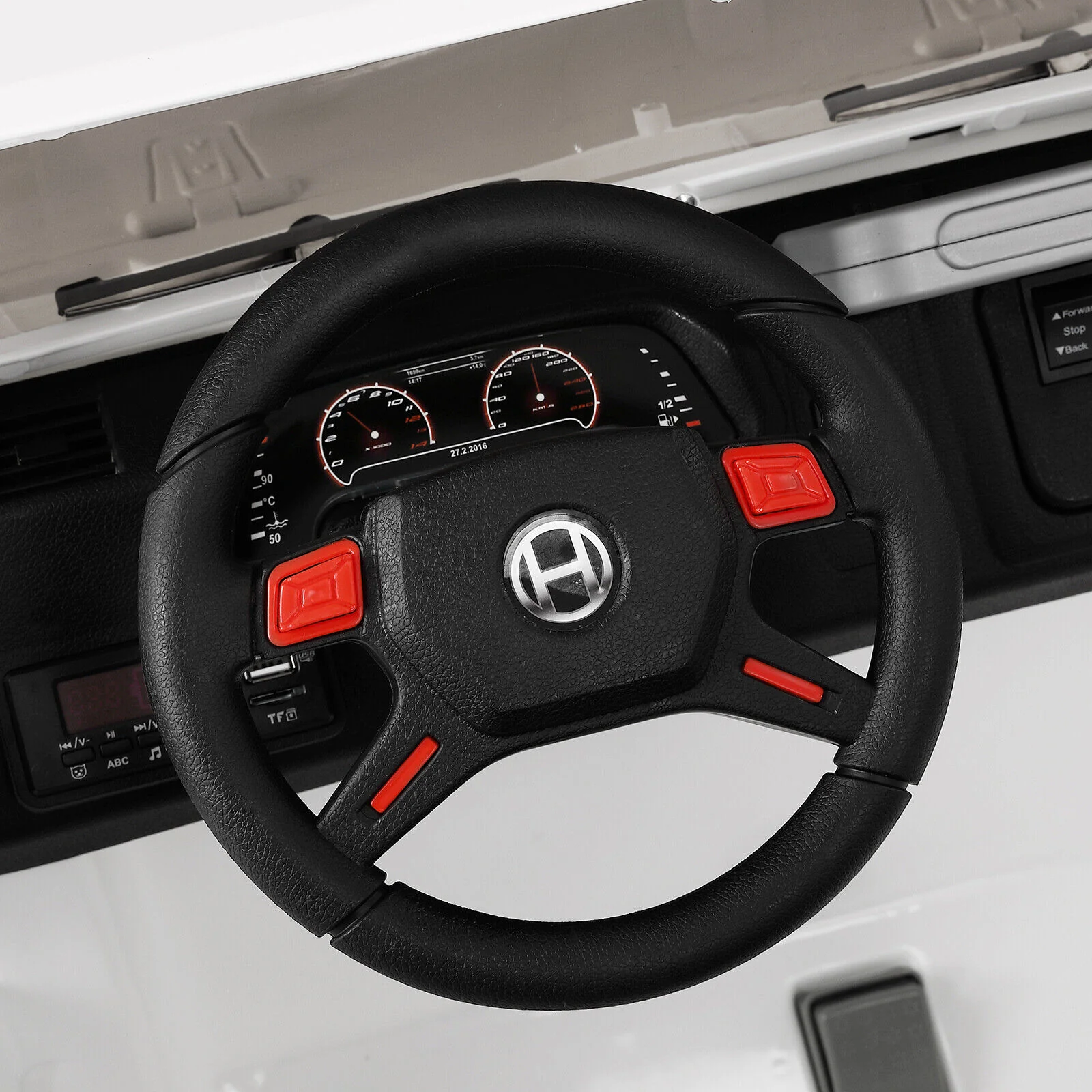 Electric 3-Speed Kids Ride-On Car with MP3, LED Lights, and Remote Control - White - Image 10