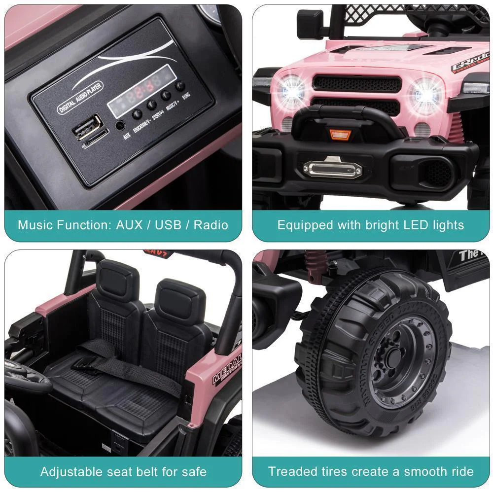 Electric 3-Speed Kids Ride-On Truck with 2.4G Remote Control - Perfect Gift for Children (12V 4.5A) - Image 21