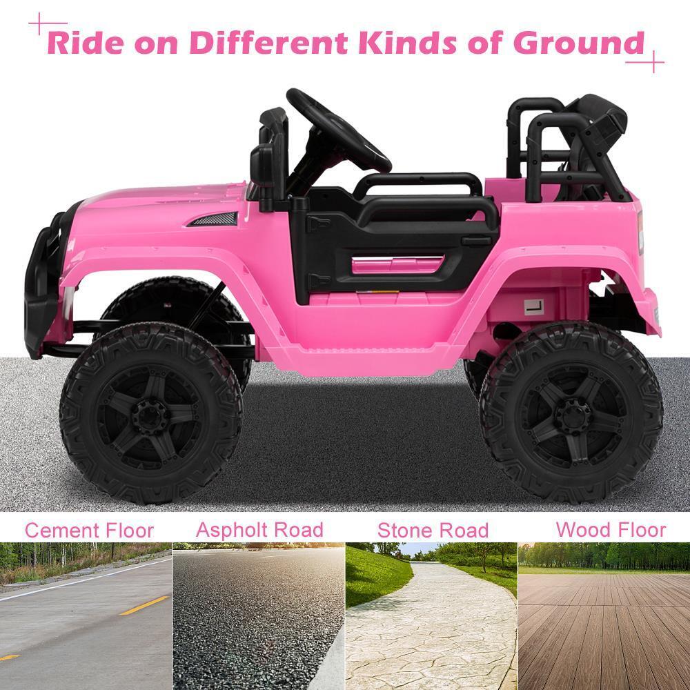 Electric 3-Speed Ride-On Car for Kids with Remote Control - Pink - Image 7
