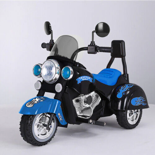 Electric 3-Wheel Chopper Motorcycle Toy for Kids with LED Headlights - Image 9