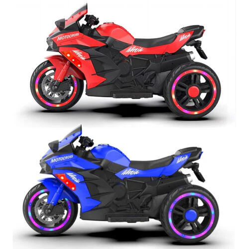 Electric 3 Wheel Motorbike for Kids with Music and LED Lights - 12V Battery Powered - Image 2