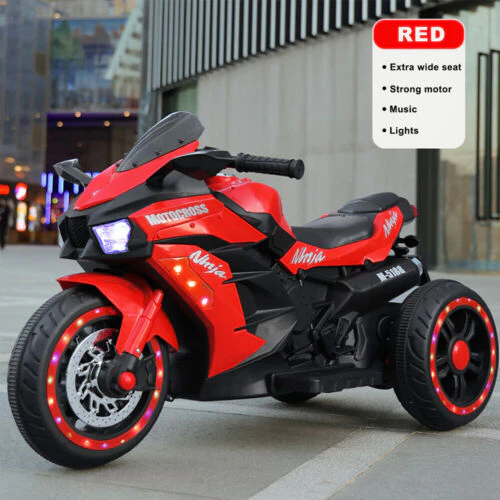 Electric 3-Wheel Motorbike for Kids with Rechargeable 12V Battery - Image 4