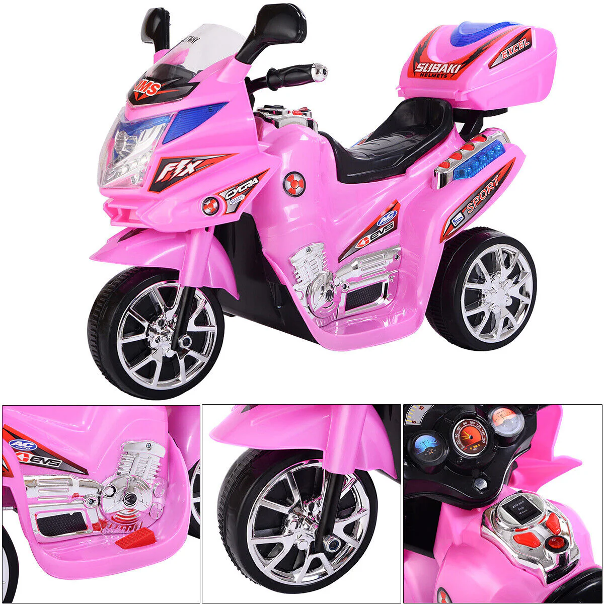 Electric 3-Wheel Ride On Motorcycle for Kids - 6V Battery Powered Bicycle for Christmas Fun - Image 2