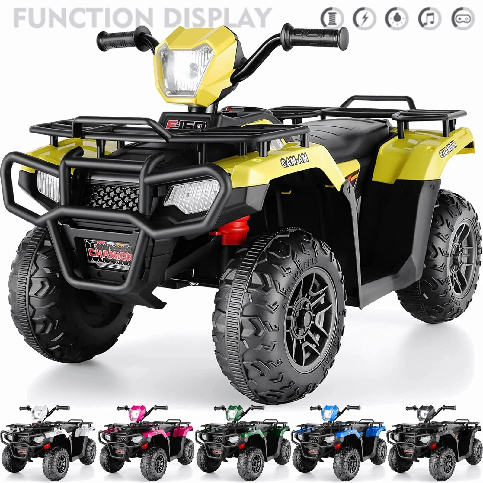 Electric 4-Wheeler ATV Car for Kids with LED Lights, USB MP3, and Realistic Design - Image 3