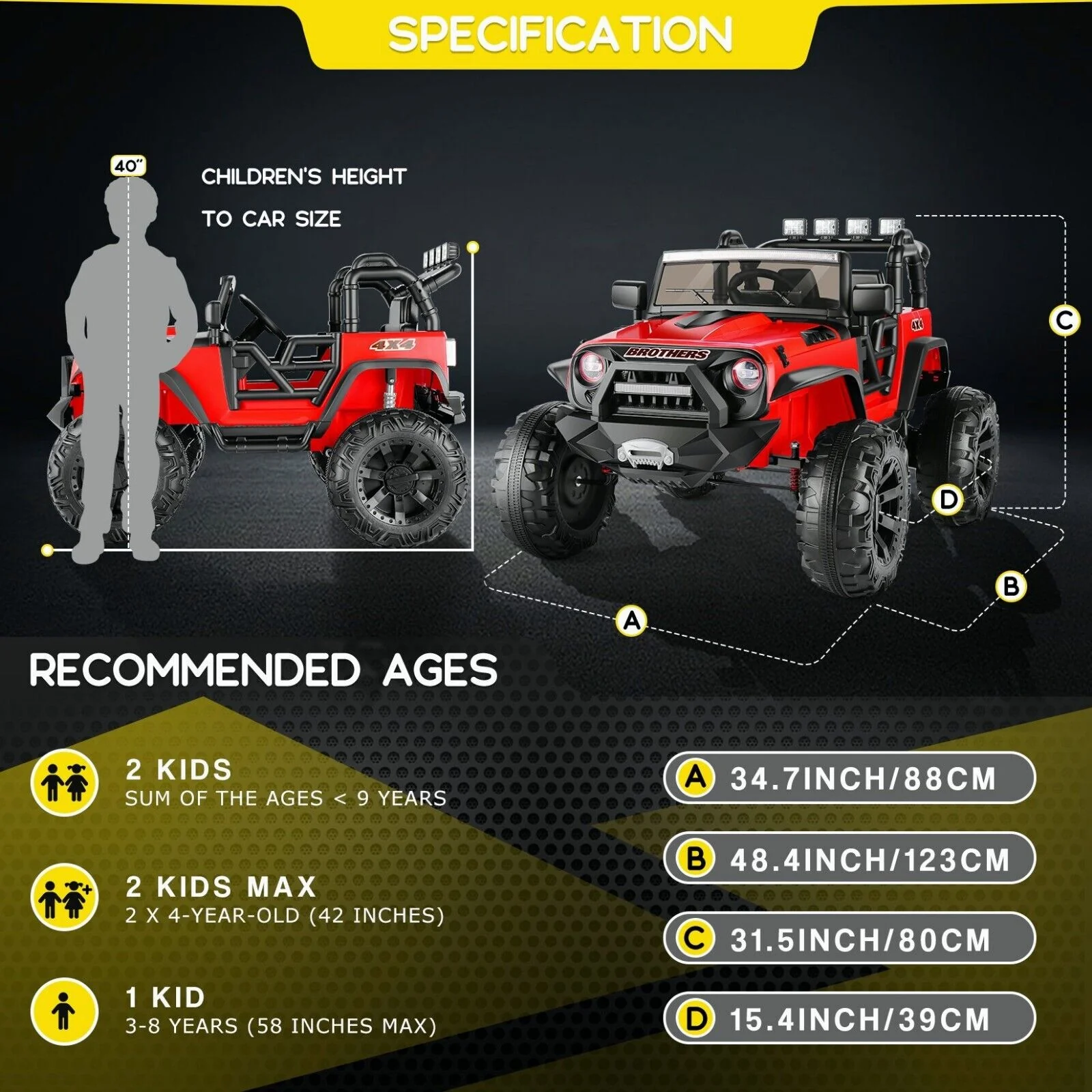 Electric 4 Wheeler ATV Car Jeep Truck for Kids - 12V/24V Battery Powered Ride-On Toy - Image 139