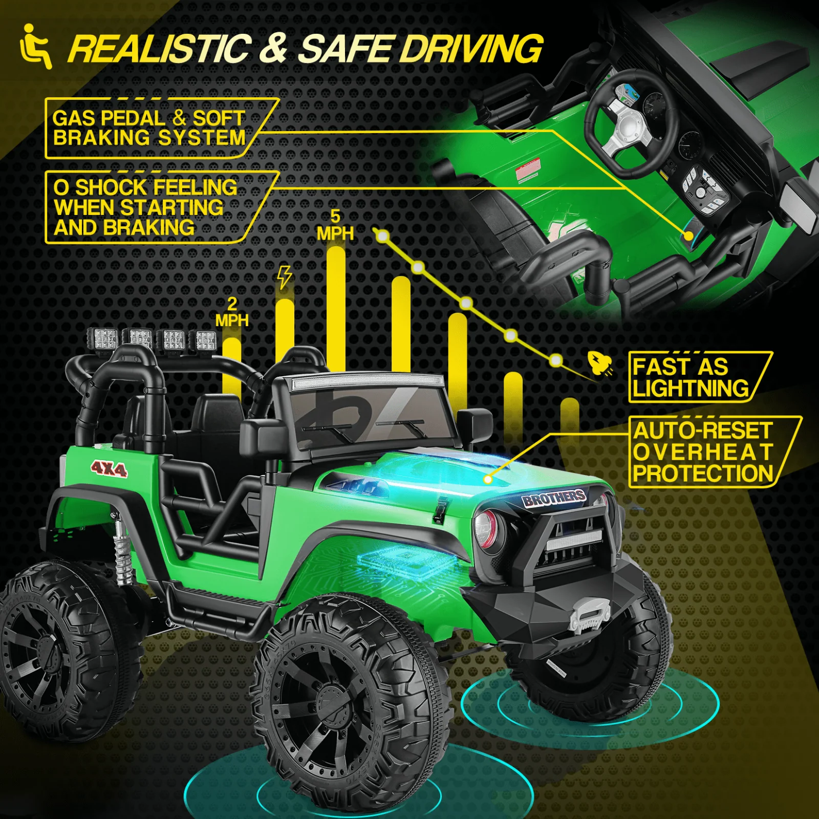 Electric 4 Wheeler ATV Car Jeep Truck for Kids - 12V/24V Battery Powered Ride-On Toy - Image 143