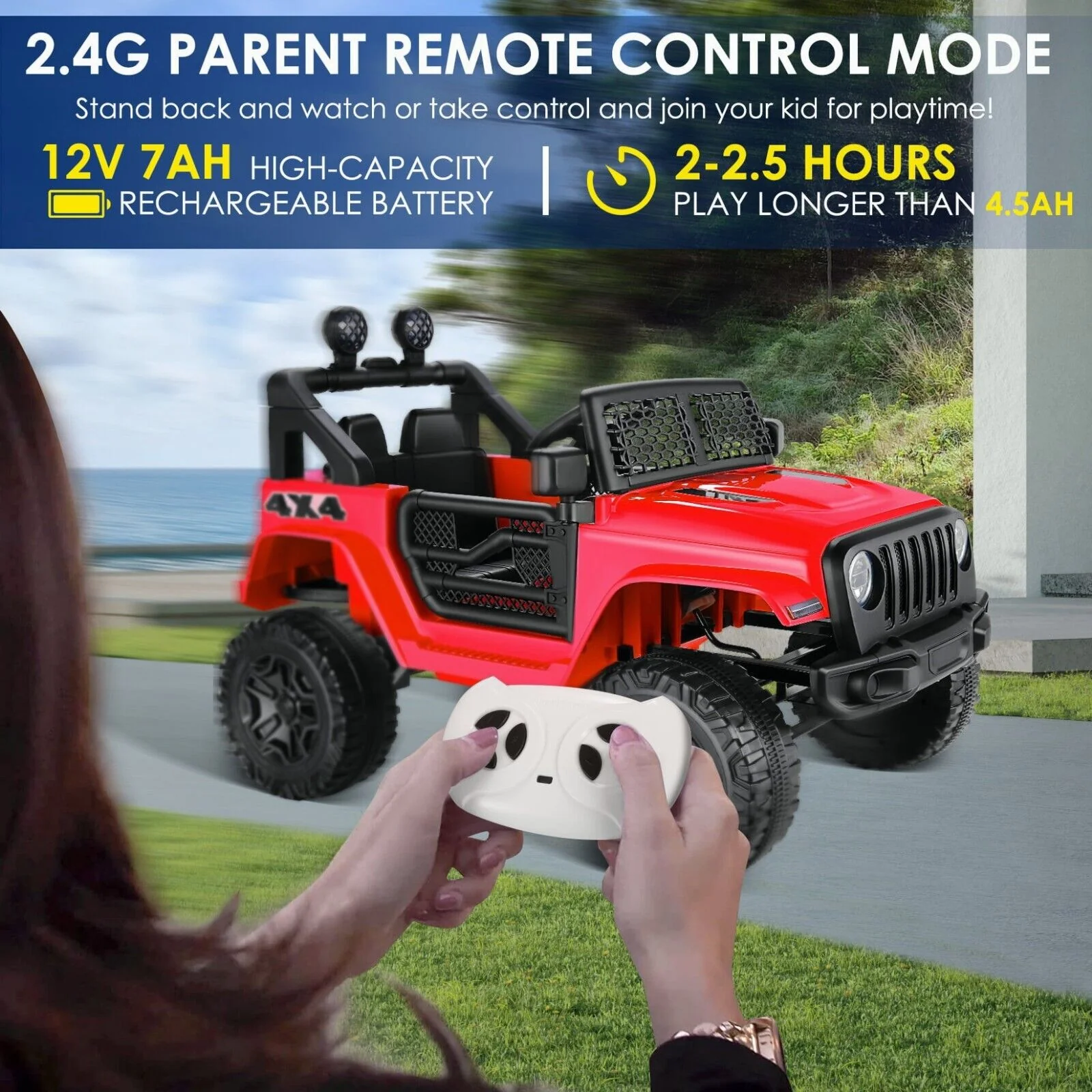 Electric 4 Wheeler ATV Car Jeep Truck for Kids - 12V/24V Battery Powered Ride-On Toy - Image 81